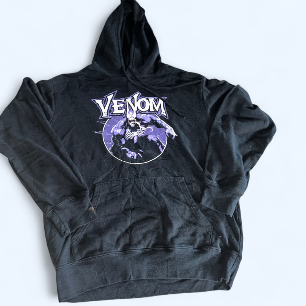 Marvel Gray Hoodie with Purple Graphic